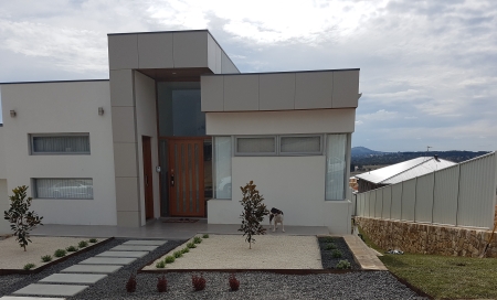 Modern home with colorbond